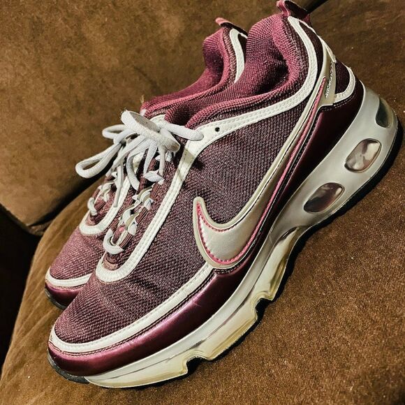 Gorgeous Vintage Nike Zoom Air Max 360 Burgundy Maroon White Womens 9 US 40.5 EU - Picture 3 of 11